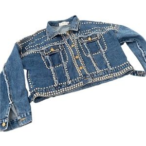 - Forever Unique London Studded denim jacket. New.
